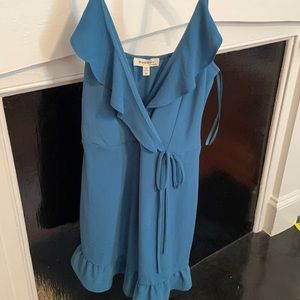 Blue ruffle Romper